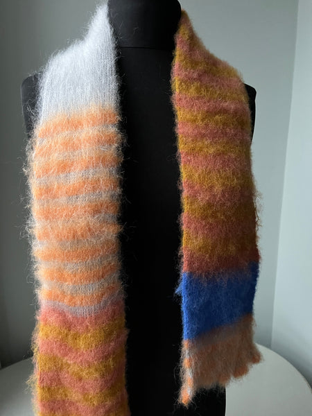 Mohair striped scarf