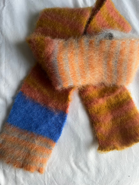 Mohair striped scarf