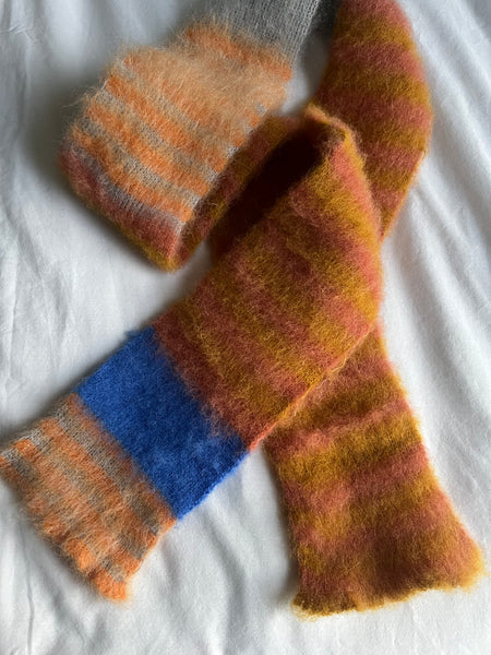 Mohair striped scarf