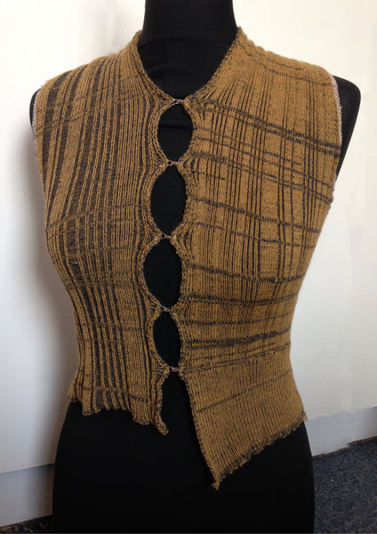 Ribbed Hook & Eye Vest