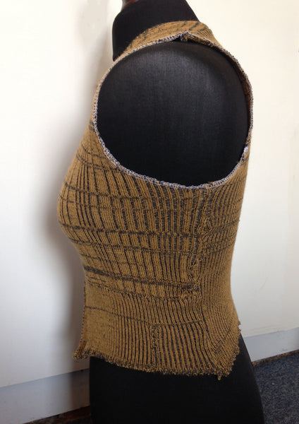 Ribbed Hook & Eye Vest